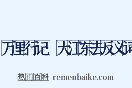 万里行记·大江东去反义词是什么意思的图片